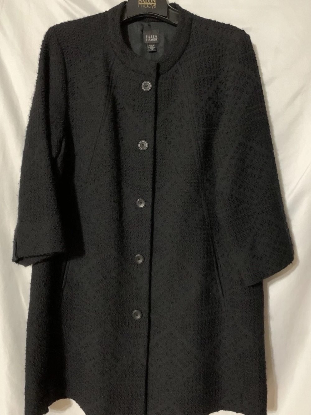 Eileen Fisher Black Women's Jacket/Coat Medium
100% Wool